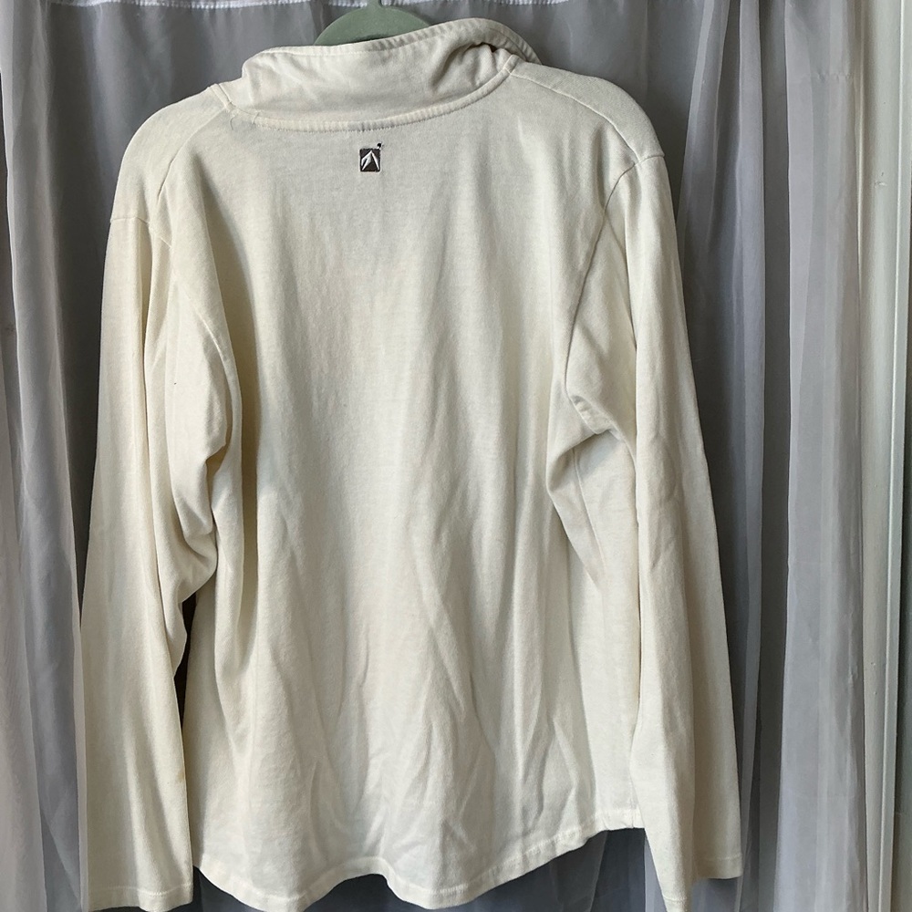 Lake Tahoe California 1844 Cream Quarter-Zip Pullover with Lake Tahoe logo - Picture 3 of 3